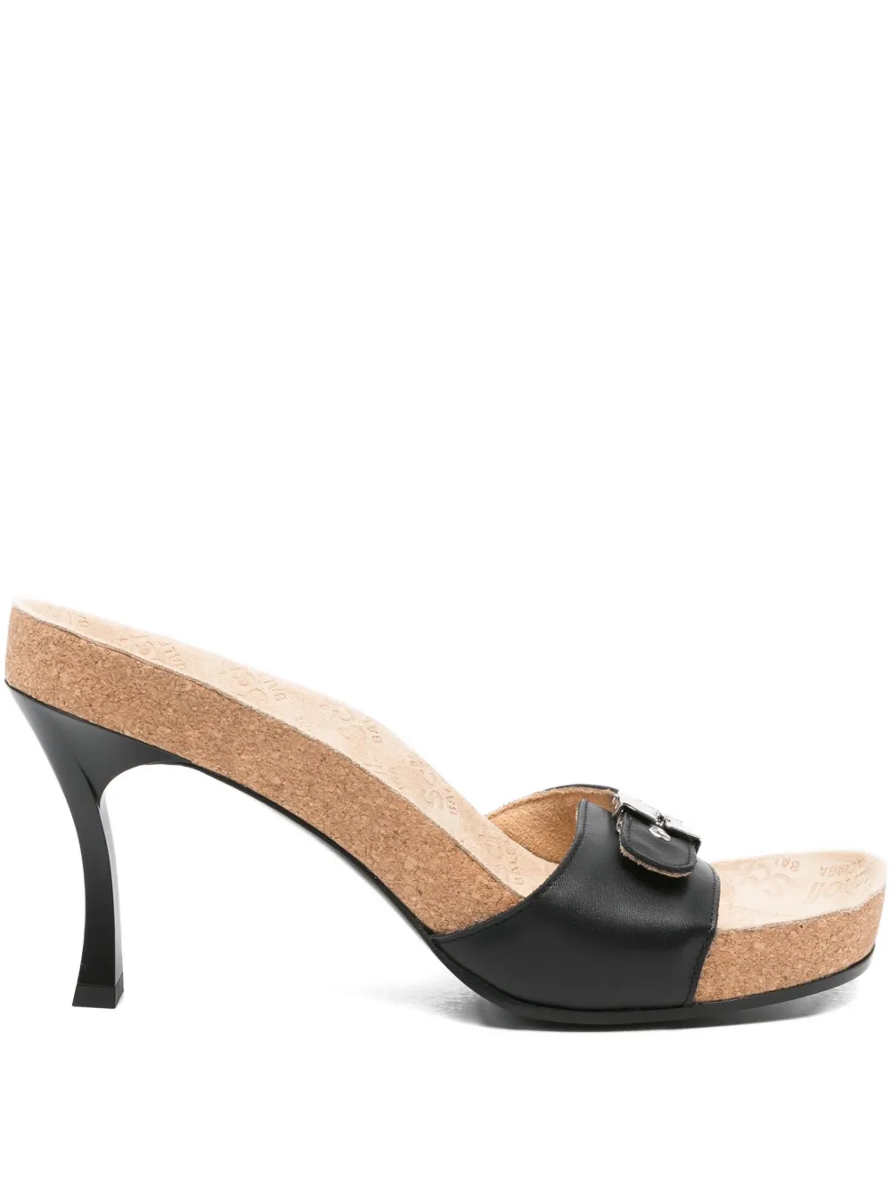 Balenciaga x Scholl 80mm heeled sandals 1180 BLACK SILVER