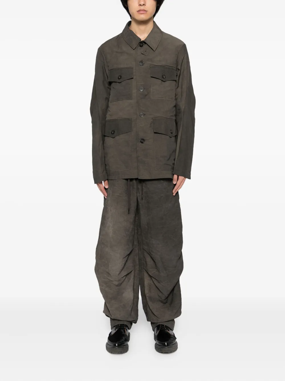 Devoa Ruimvallende broek - Bruin