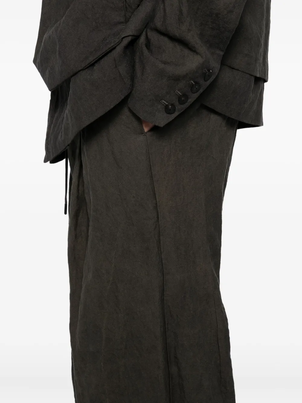 Devoa Loose-fit Trousers In Gray