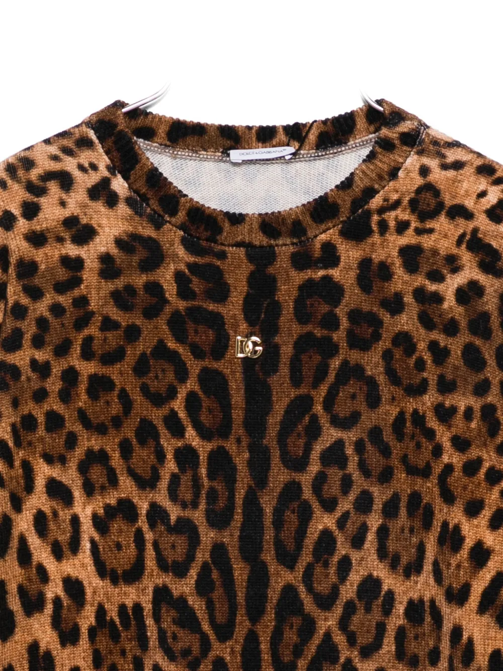 Dolce & Gabbana Kids Sweater met luipaardprint Bruin