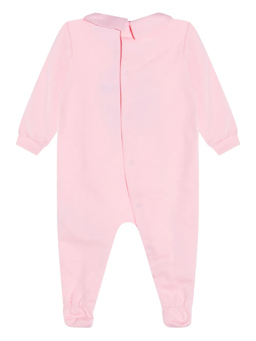 Moschino Kids Romper met Peter Pan-kraag en teddybeerprint Roze
