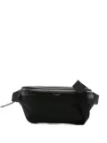 Saint Laurent leather-trimmed zip belt bag - Black