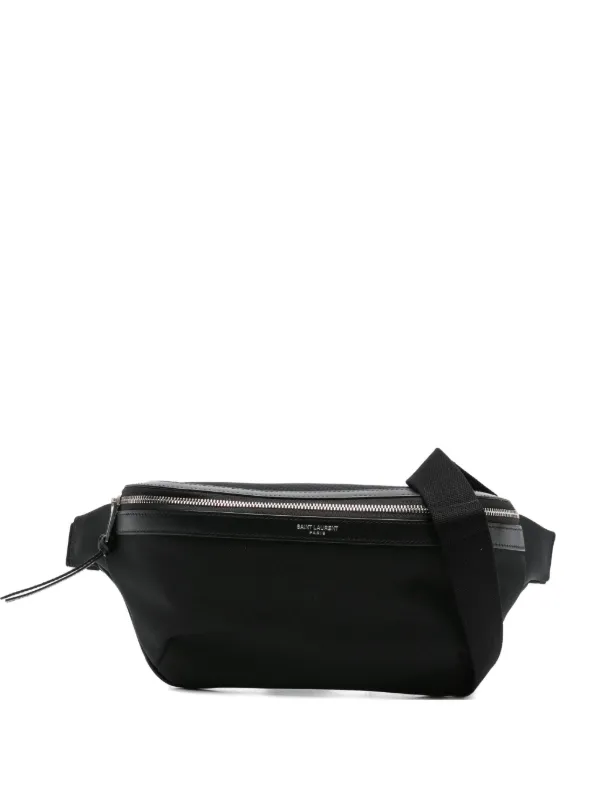 Saint Laurent レザー ベルトバッグ ブラック Saint Laurent レザートリム ベルトバッグ | ブラック | FARFETCH JP