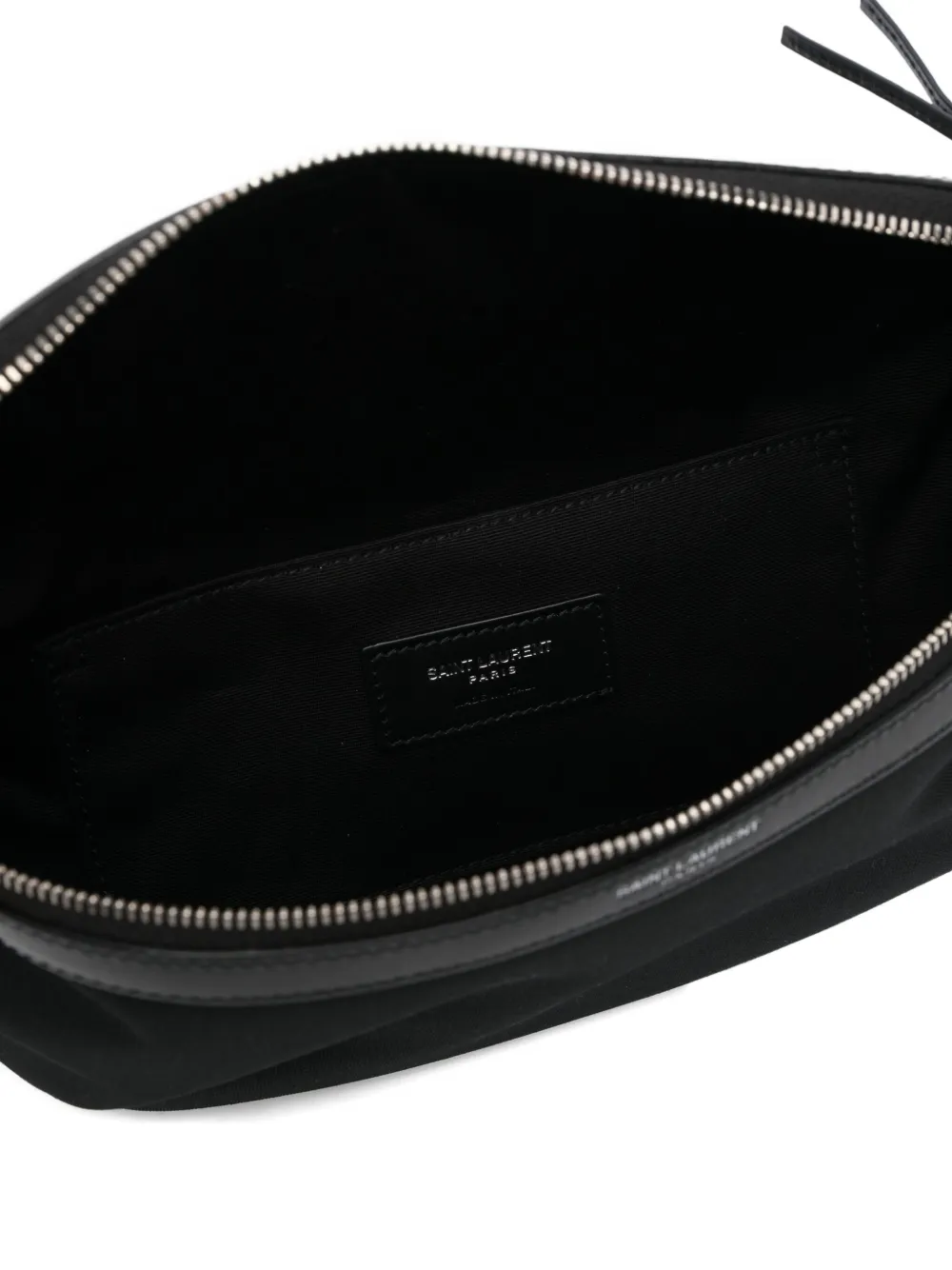 Saint Laurent Heuptas met leren afwerking en rits Zwart