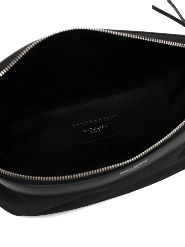 Saint Laurent レザー ベルトバッグ ブラック Saint Laurent レザートリム ベルトバッグ | ブラック | FARFETCH JP