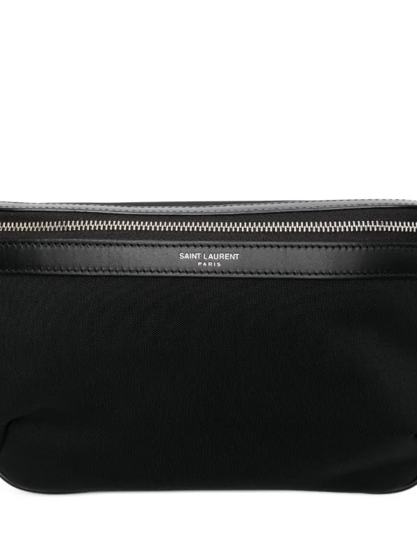 Saint Laurent レザートリム ベルトバッグ | ブラック | FARFETCH JP