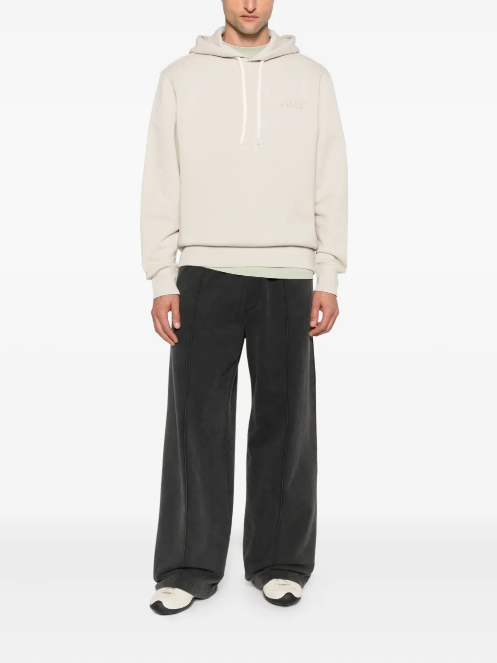 Autry Hoodie met geborduurd logo Beige