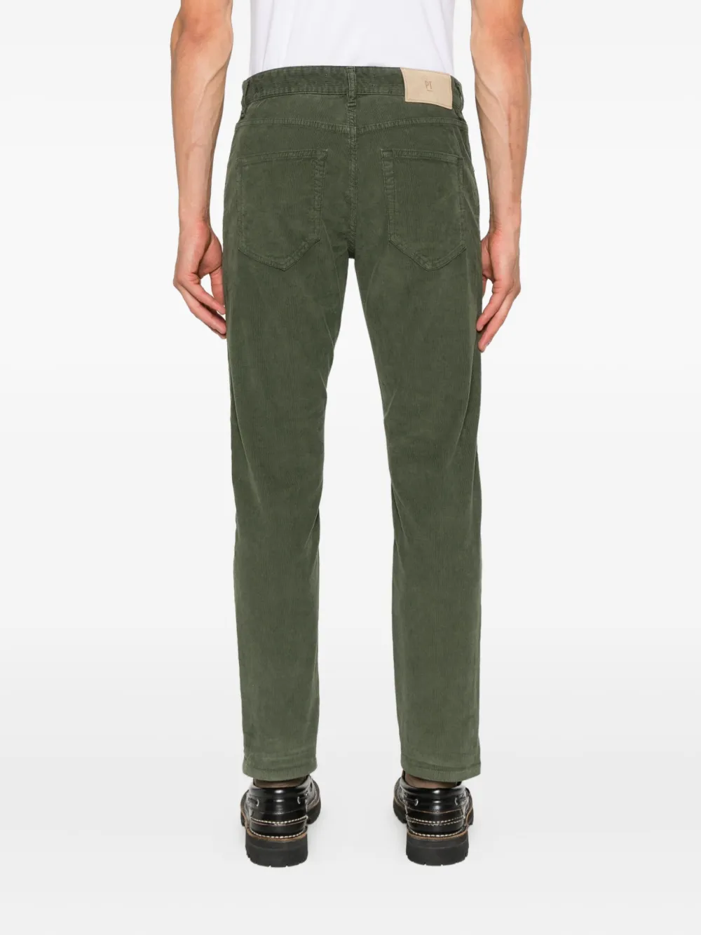 PT Torino corduroy five-pocket trousers Groen
