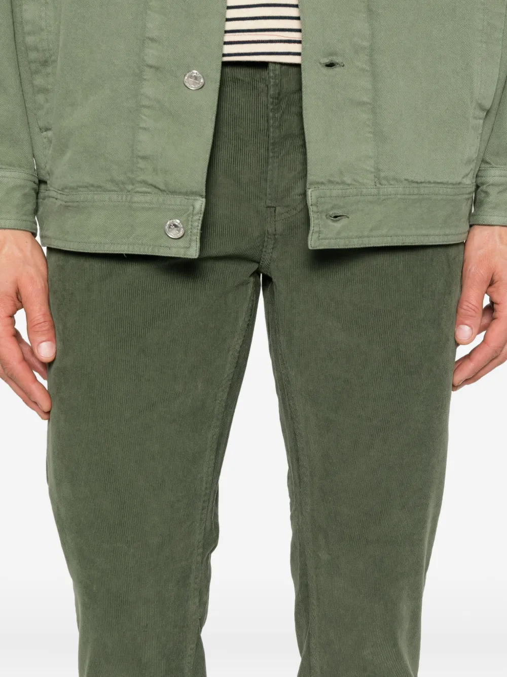 PT Torino corduroy five-pocket trousers Groen