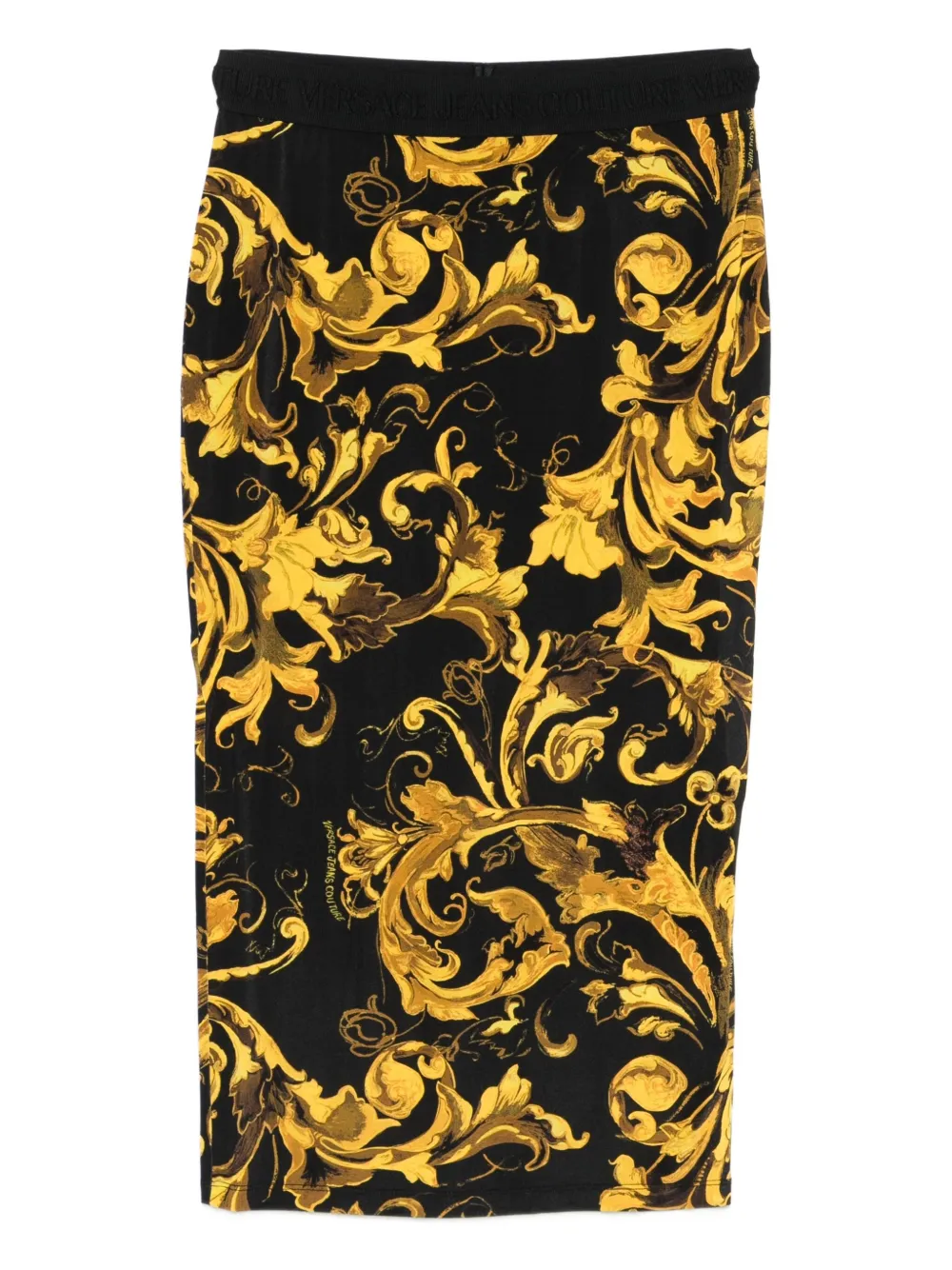 Versace Jeans Couture baroque-print midi skirt - Nero