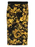 Versace Jeans Couture baroque-print midi skirt - Black