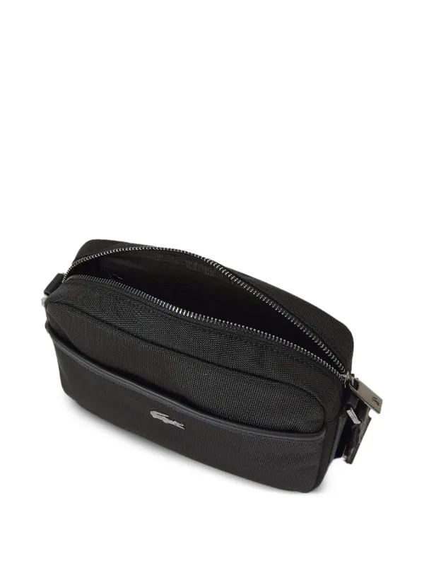 Lacoste logo-plaque Shoulder Bag | Black | FARFETCH