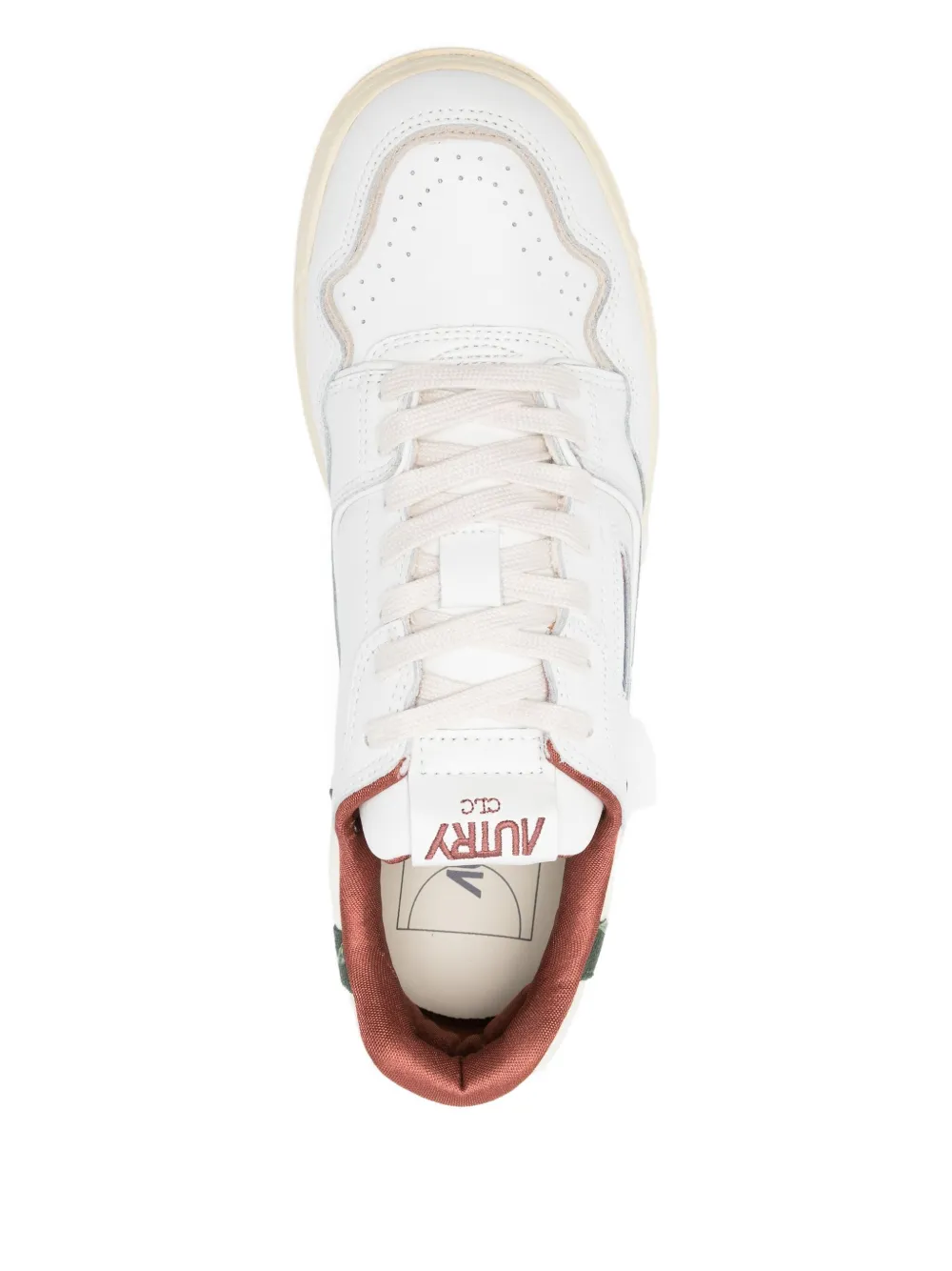 Autry CLC leather panelled sneakers WHITE