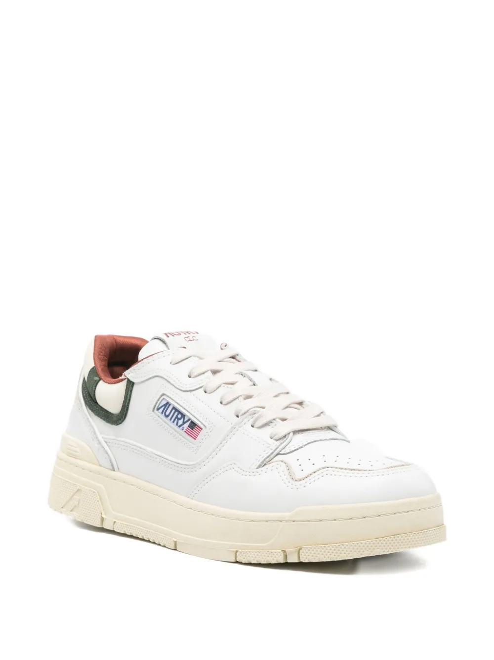 Autry CLC leather panelled sneakers WHITE