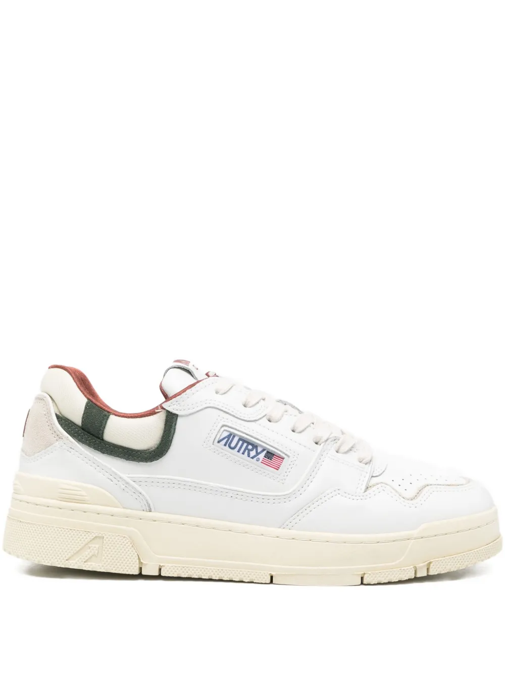 Autry CLC leather panelled sneakers WHITE