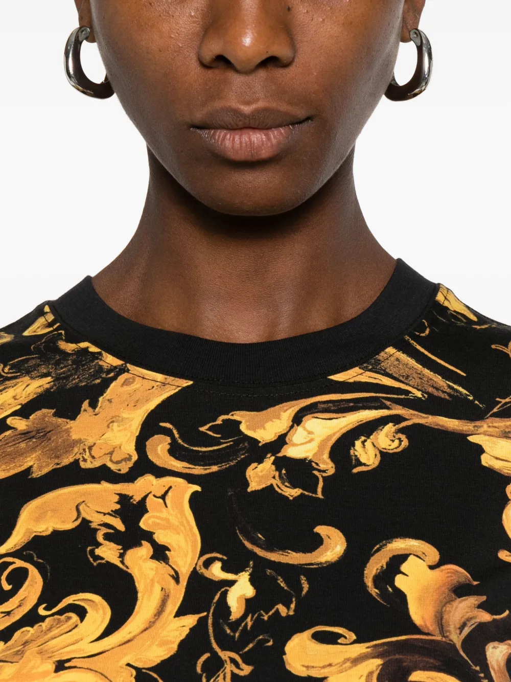 Versace Jeans Couture all-over print T-shirt Zwart