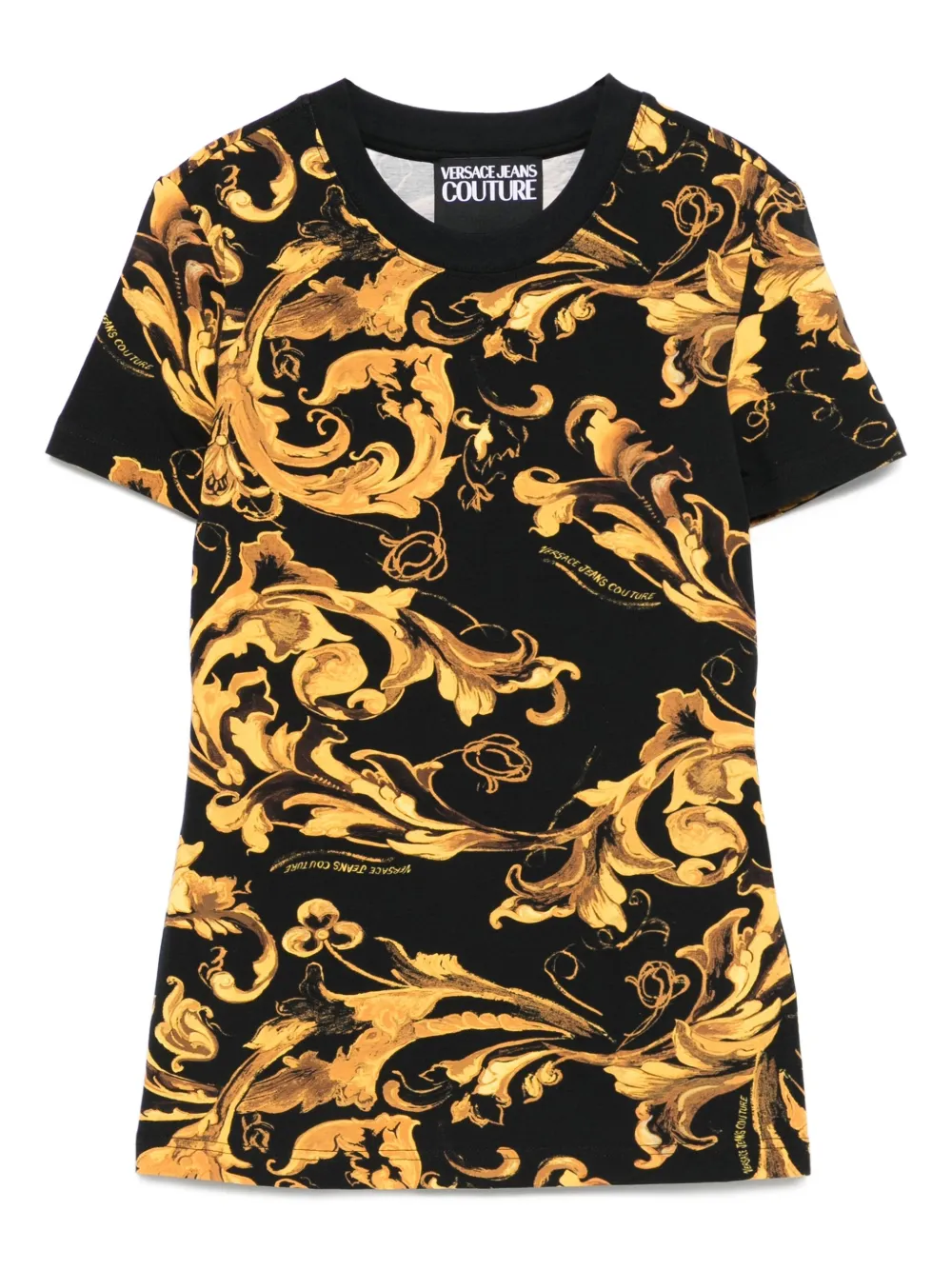 Versace Jeans Couture all-over print T-shirt Zwart