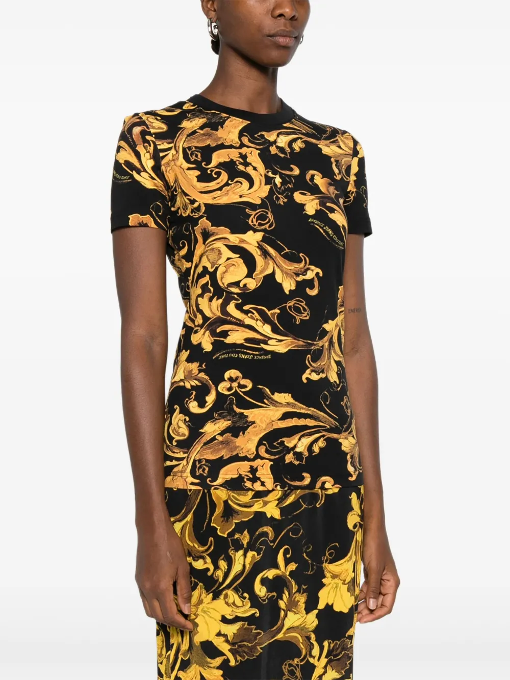 Versace Jeans Couture all-over print T-shirt Zwart