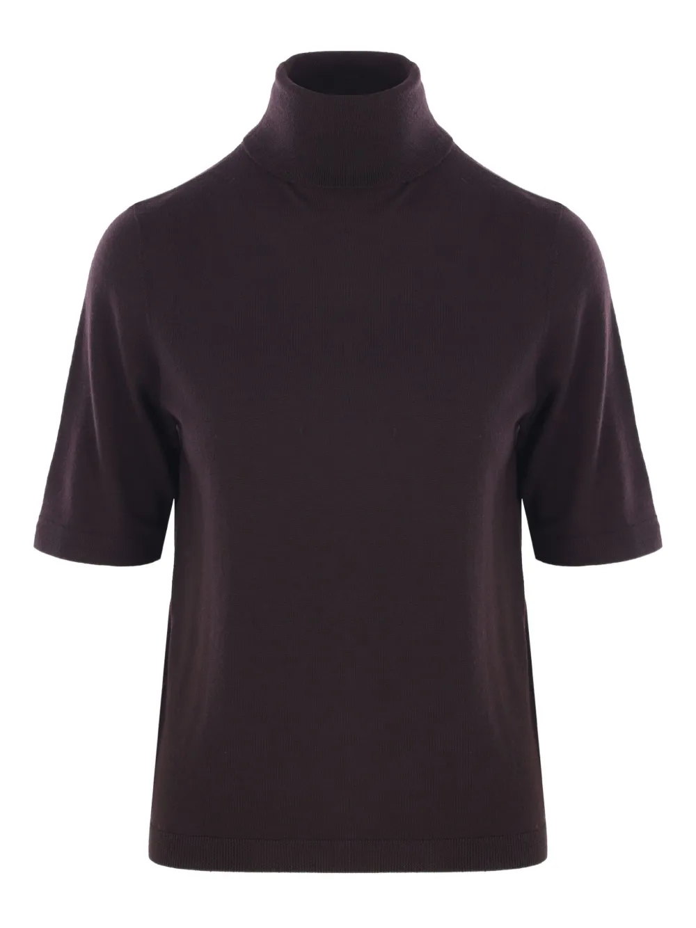 short-sleeve turtleneck sweater