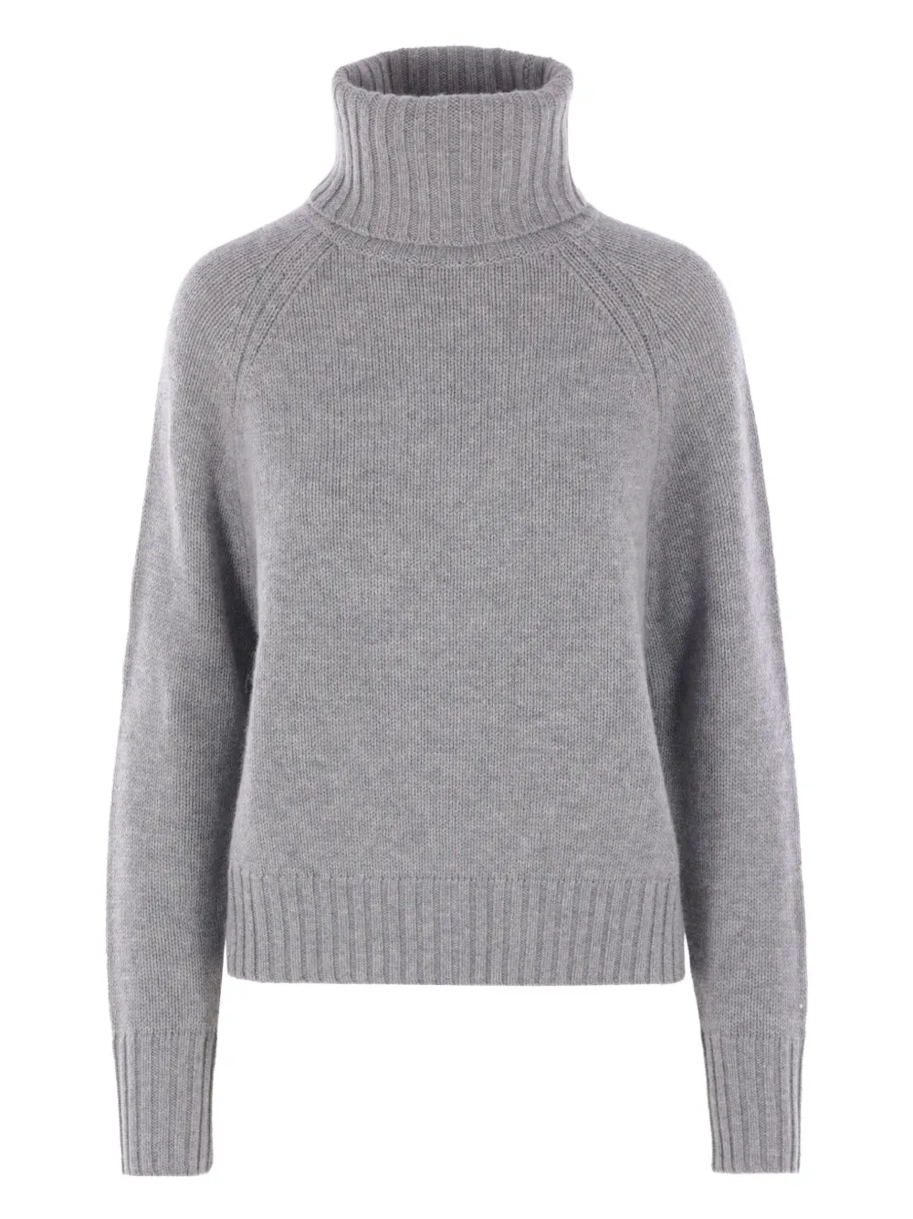 turtleneck ribbed wool-cashmere sweater