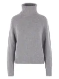 Allude turtleneck ribbed wool-cashmere sweater - Grey