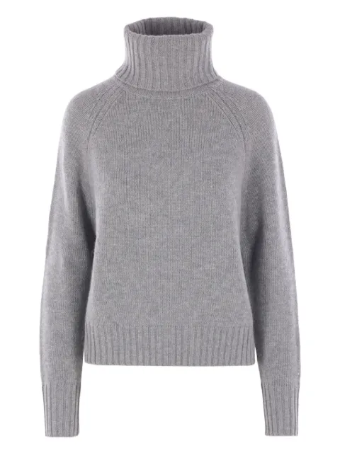 Allude turtleneck ribbed wool-cashmere sweater