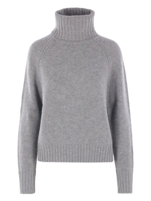Pull côtelé à col roulé - Allude - Modalova