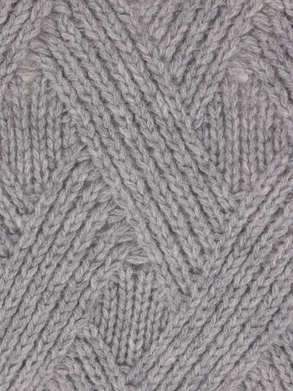 Allude Cable-knit Crew-neck Sweater In Gray