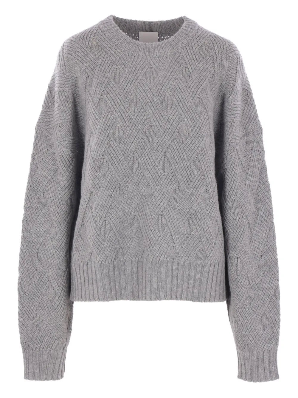 Allude cable-knit crew-neck sweater | Grey | Image 1