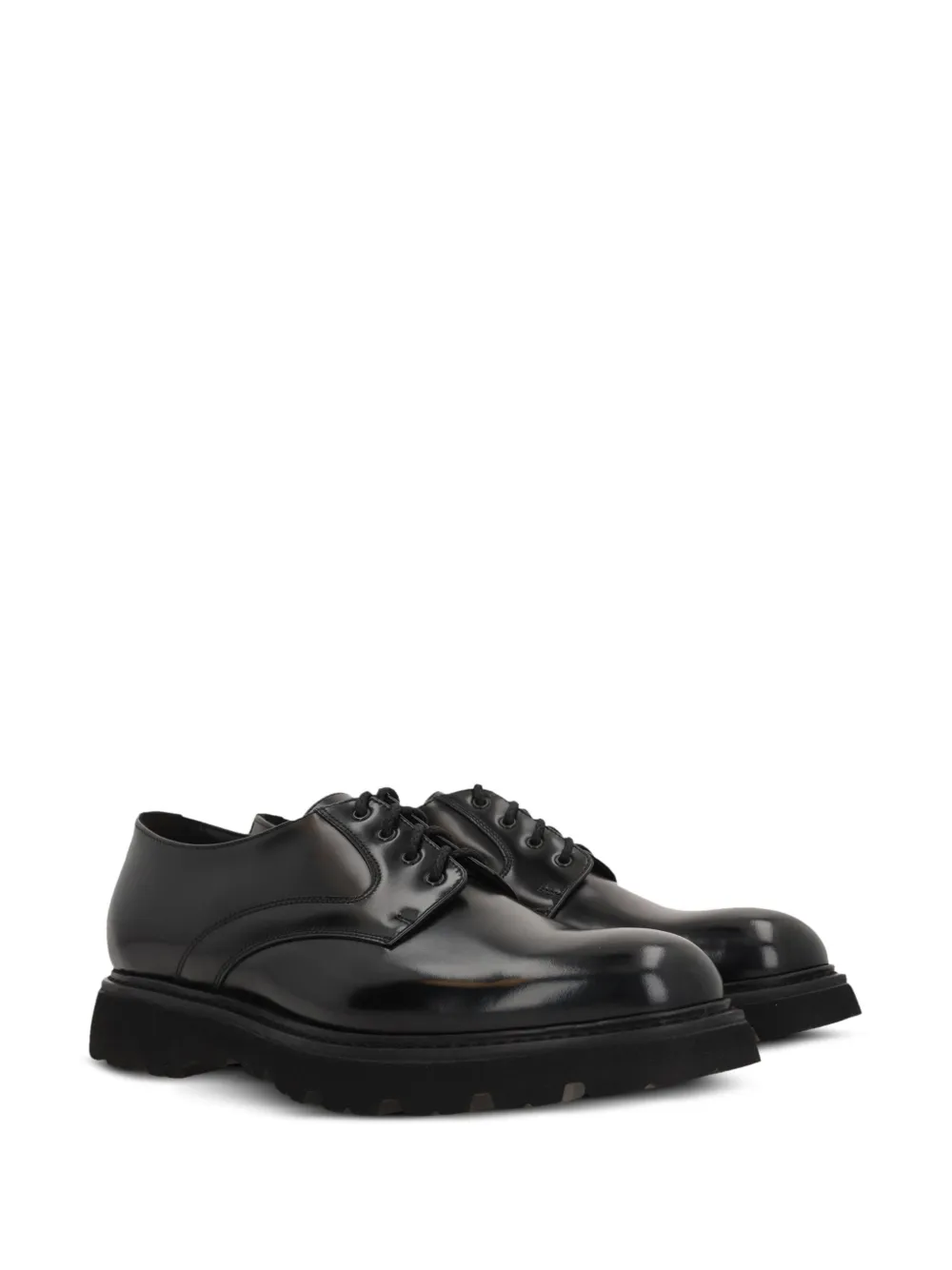 Doucal's brushed-leather derby shoes Black