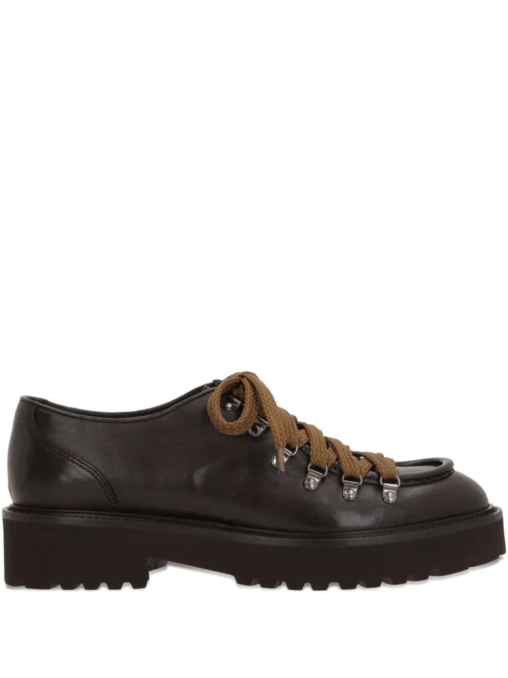Doucal's lace-up lug-sole shoes Brown