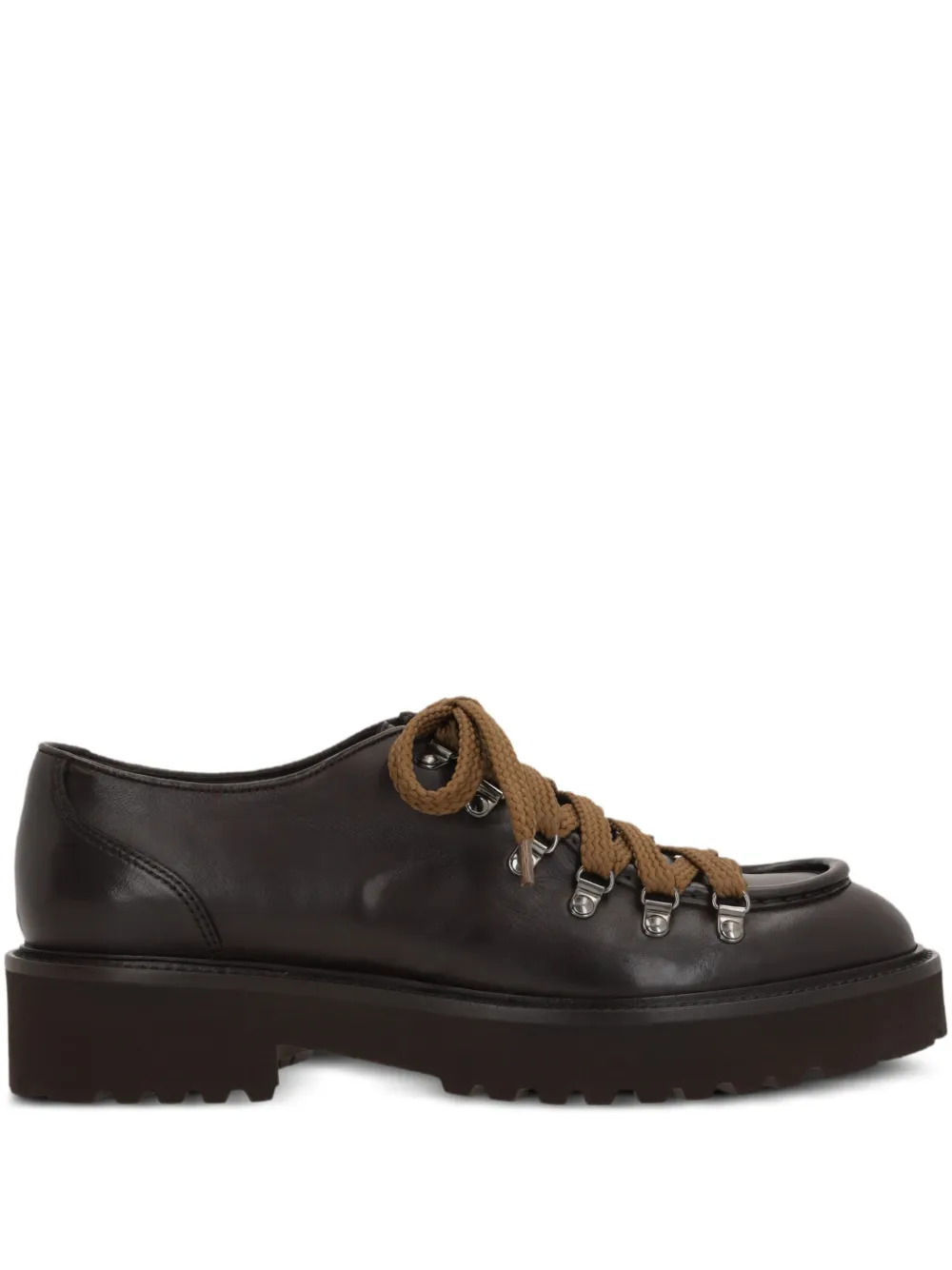 Doucal's lace-up lug-sole shoes Brown