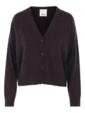 Allude button-front V-neck cardigan - Brown