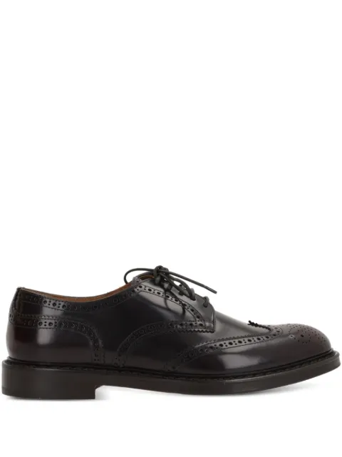 Doucal's perforated leather oxford shoes