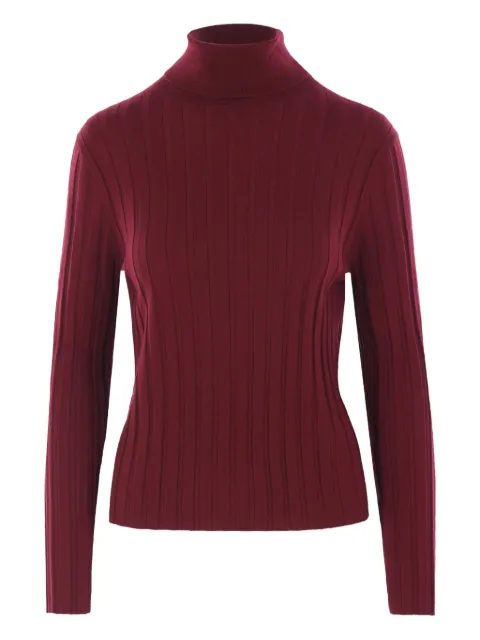 Allude suéter tejido de canalé con cuello tortuga