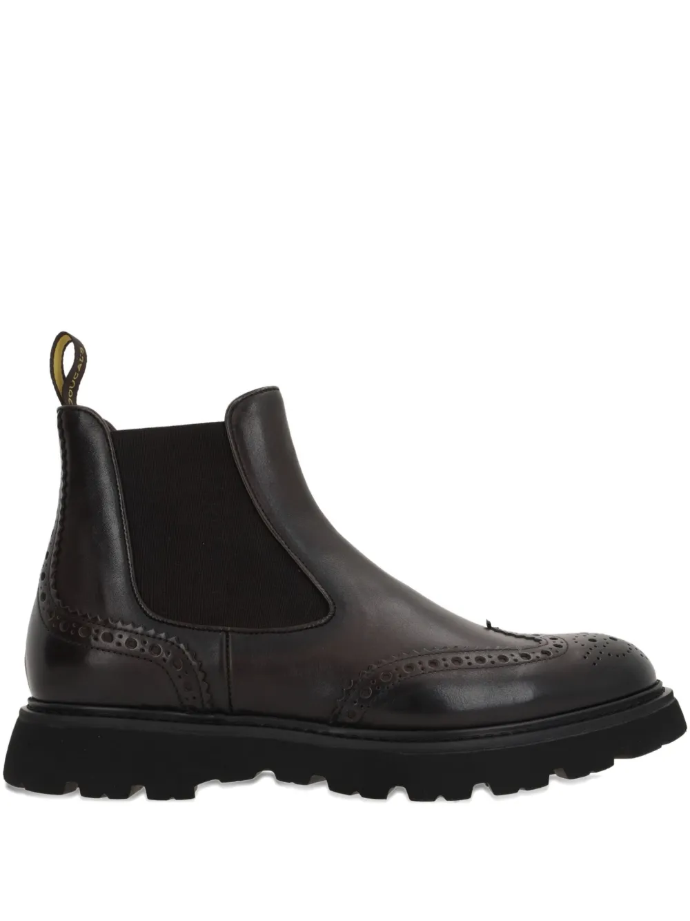 Doucal's perforated-detail Chelsea boots Brown