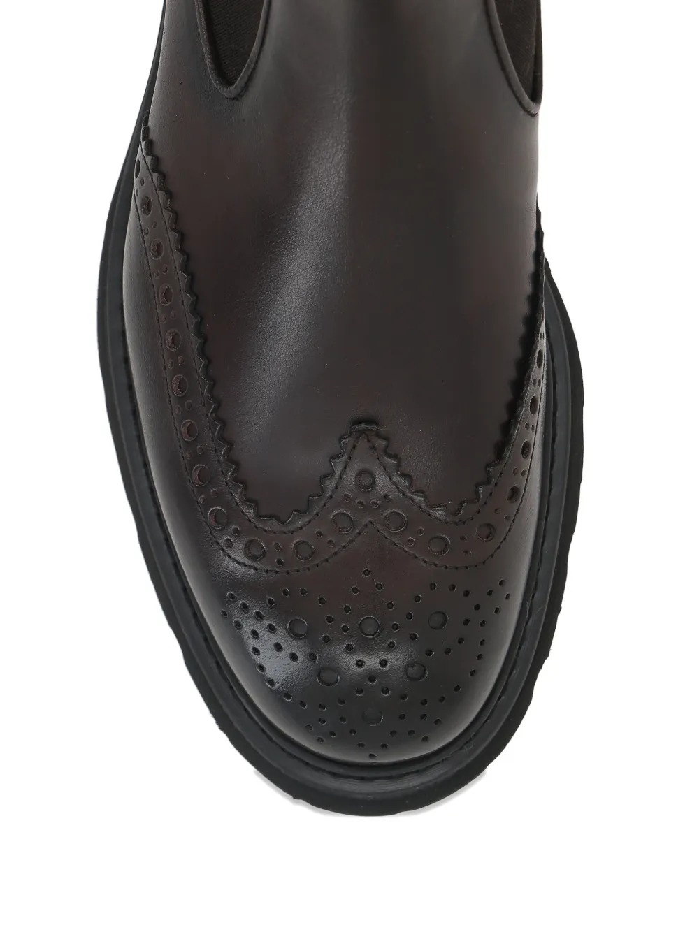 Doucal's perforated-detail Chelsea boots Brown