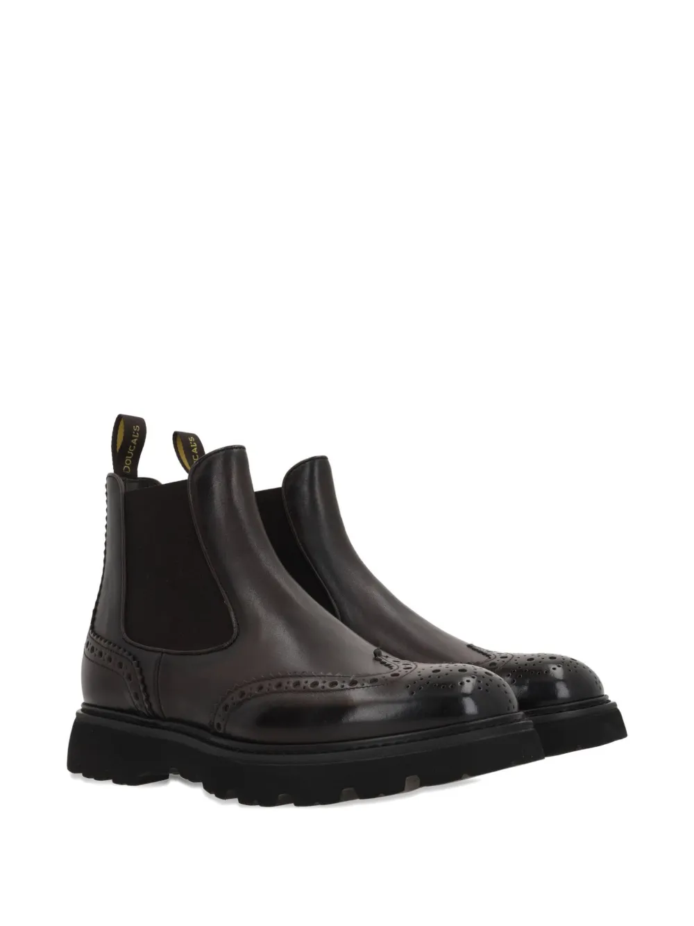 Doucal's perforated-detail Chelsea boots Brown