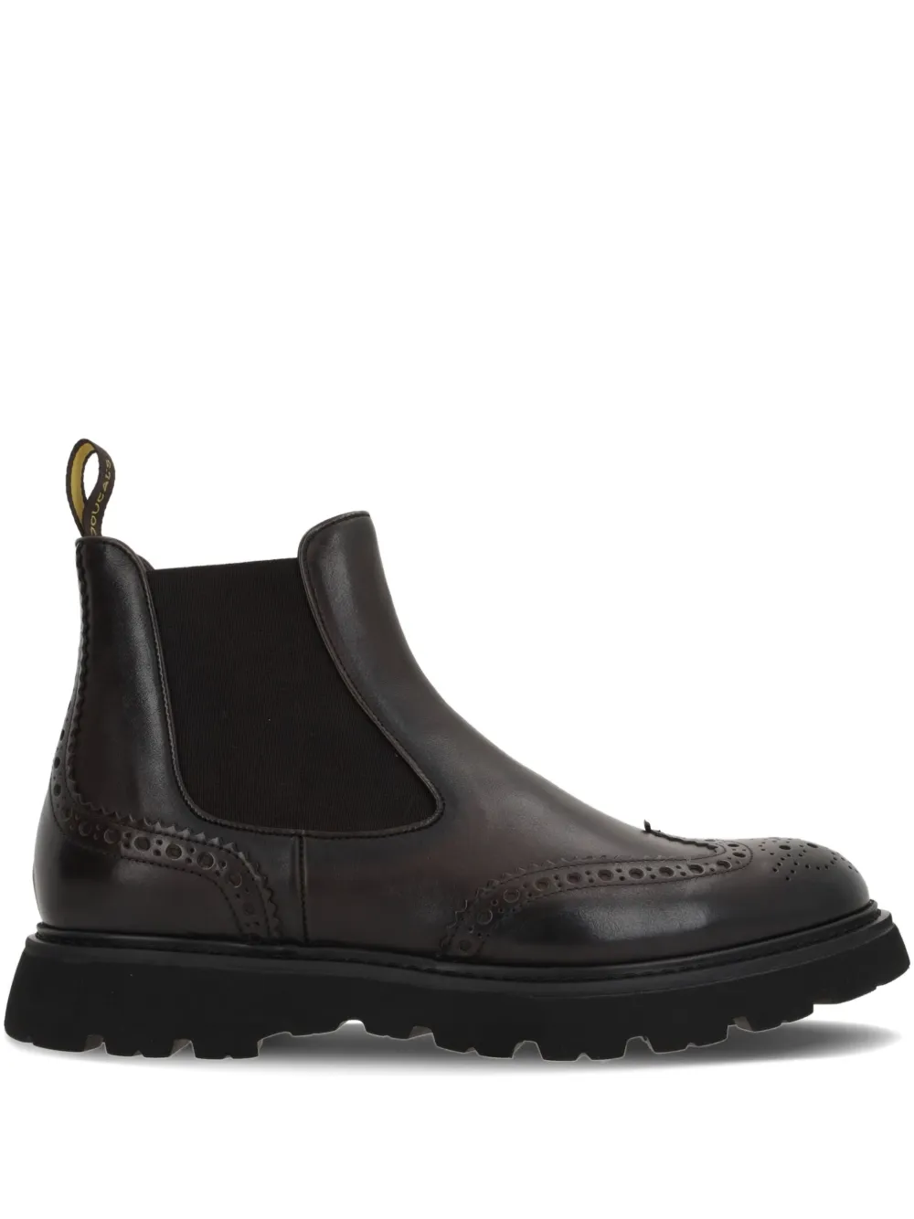 Doucal's perforated-detail Chelsea boots Brown