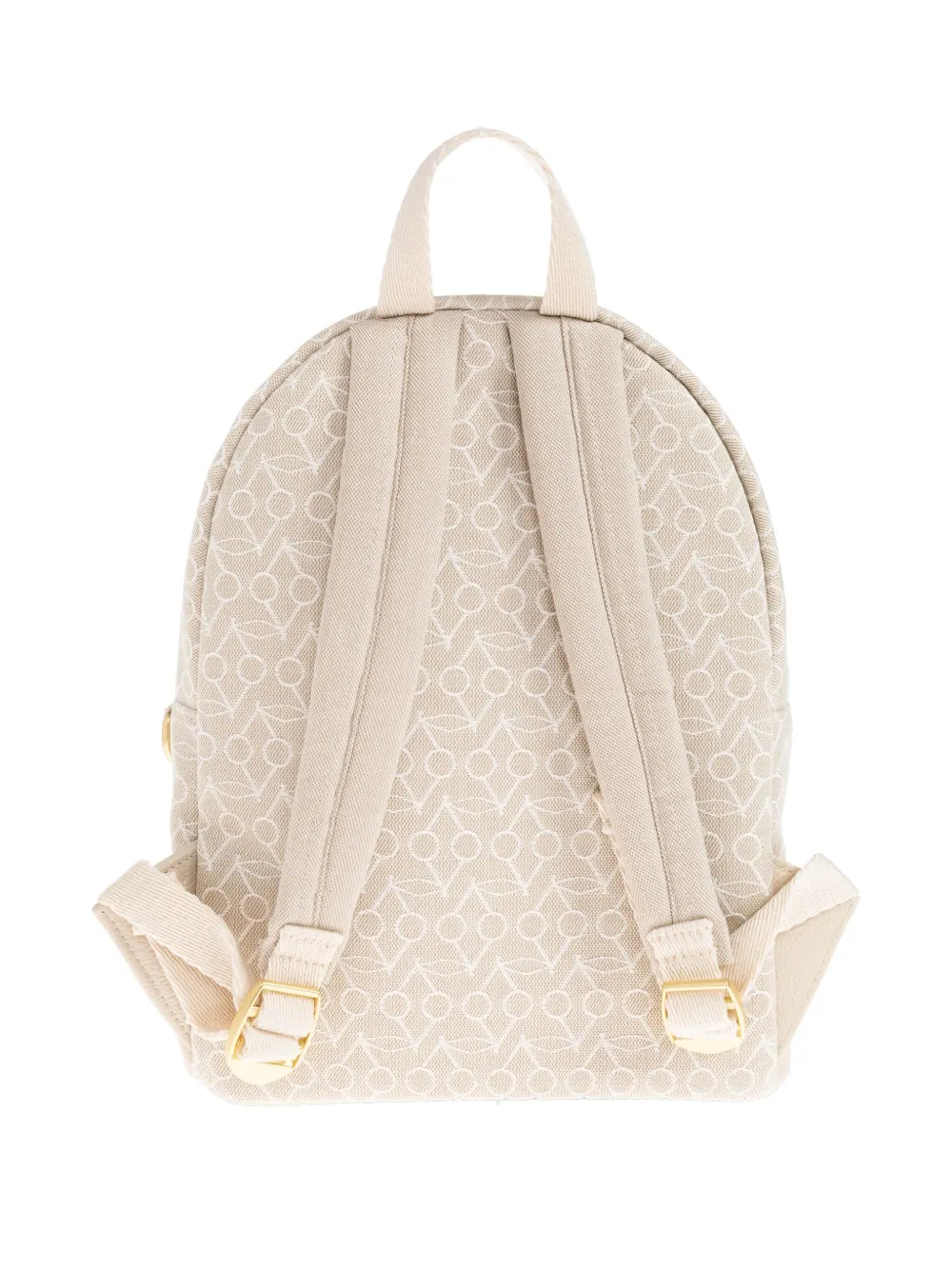 Bonpoint geometric-pattern cotton backpack - Beige
