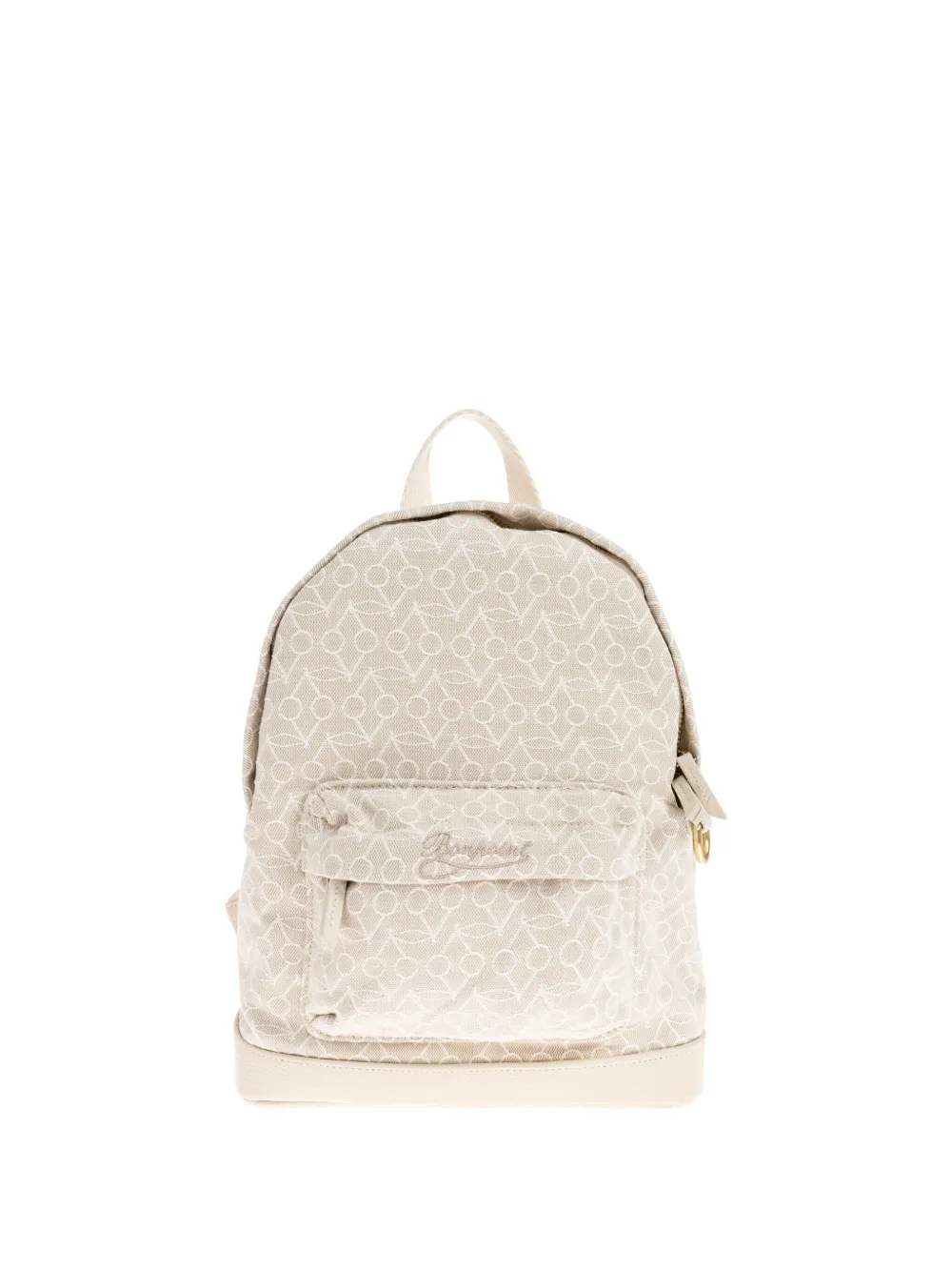 Bonpoint geometric-pattern cotton backpack Beige