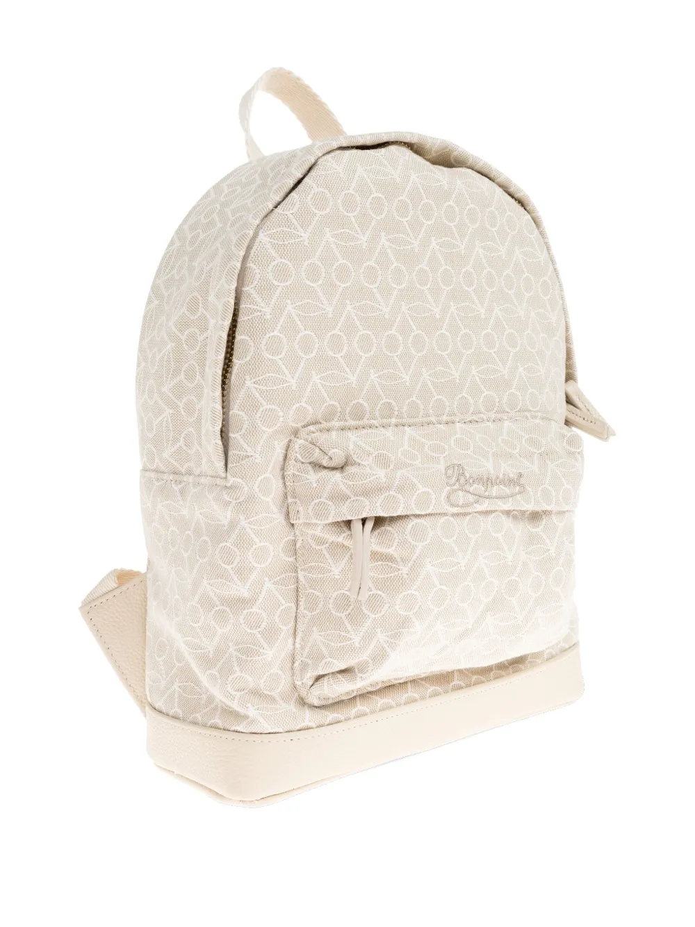 Bonpoint geometric-pattern cotton backpack Beige