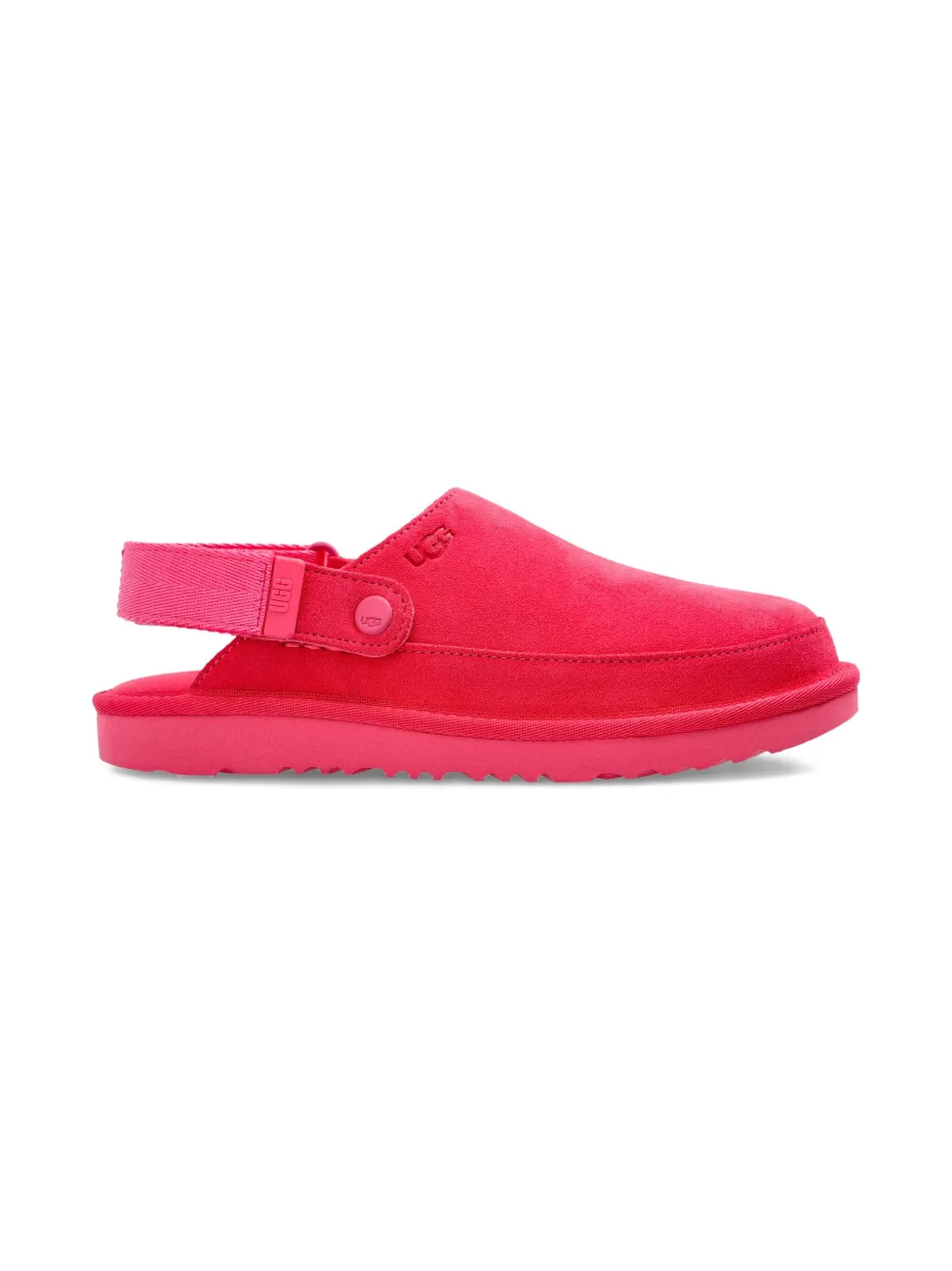 UGG Kids Goldenstar slingback suede clogs Pink
