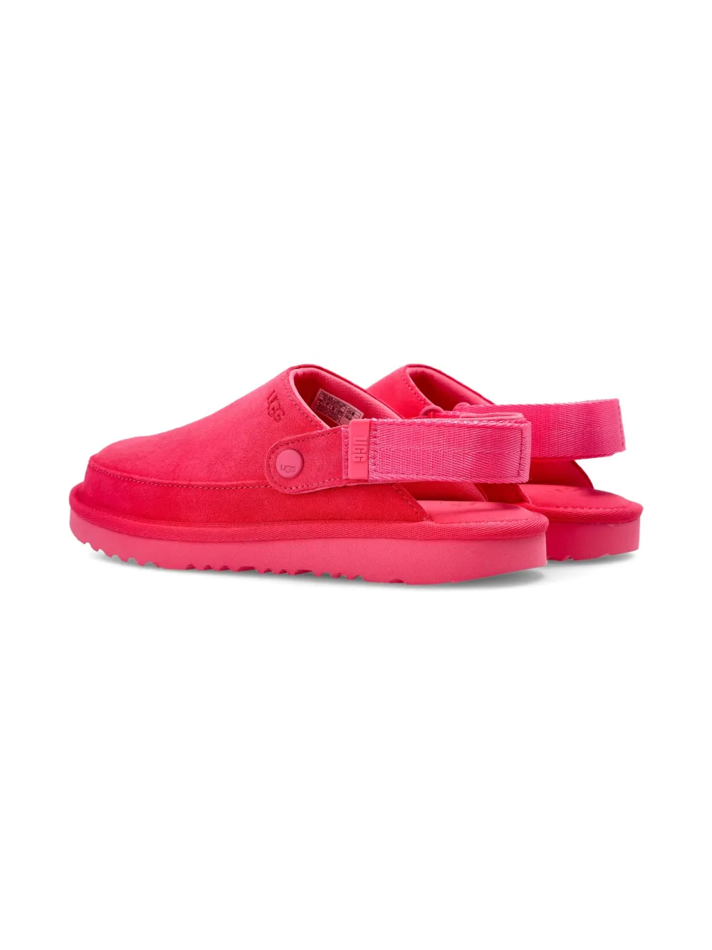 UGG Kids Goldenstar slingback suede clogs Pink