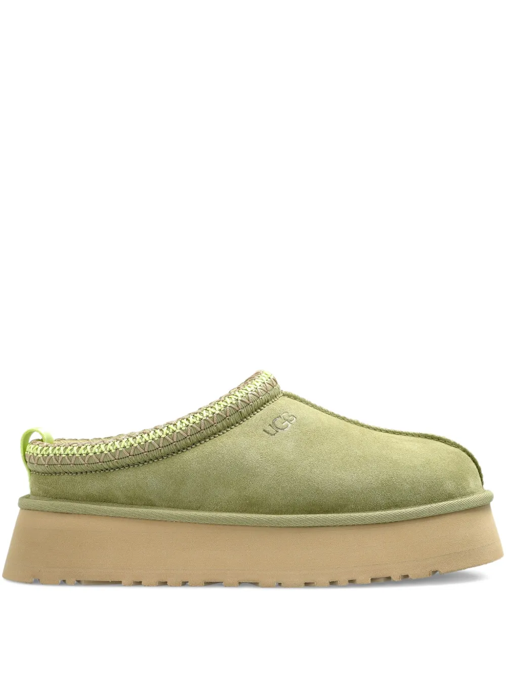 Ugg Tazz Ii Platform Suede Slippers In Green