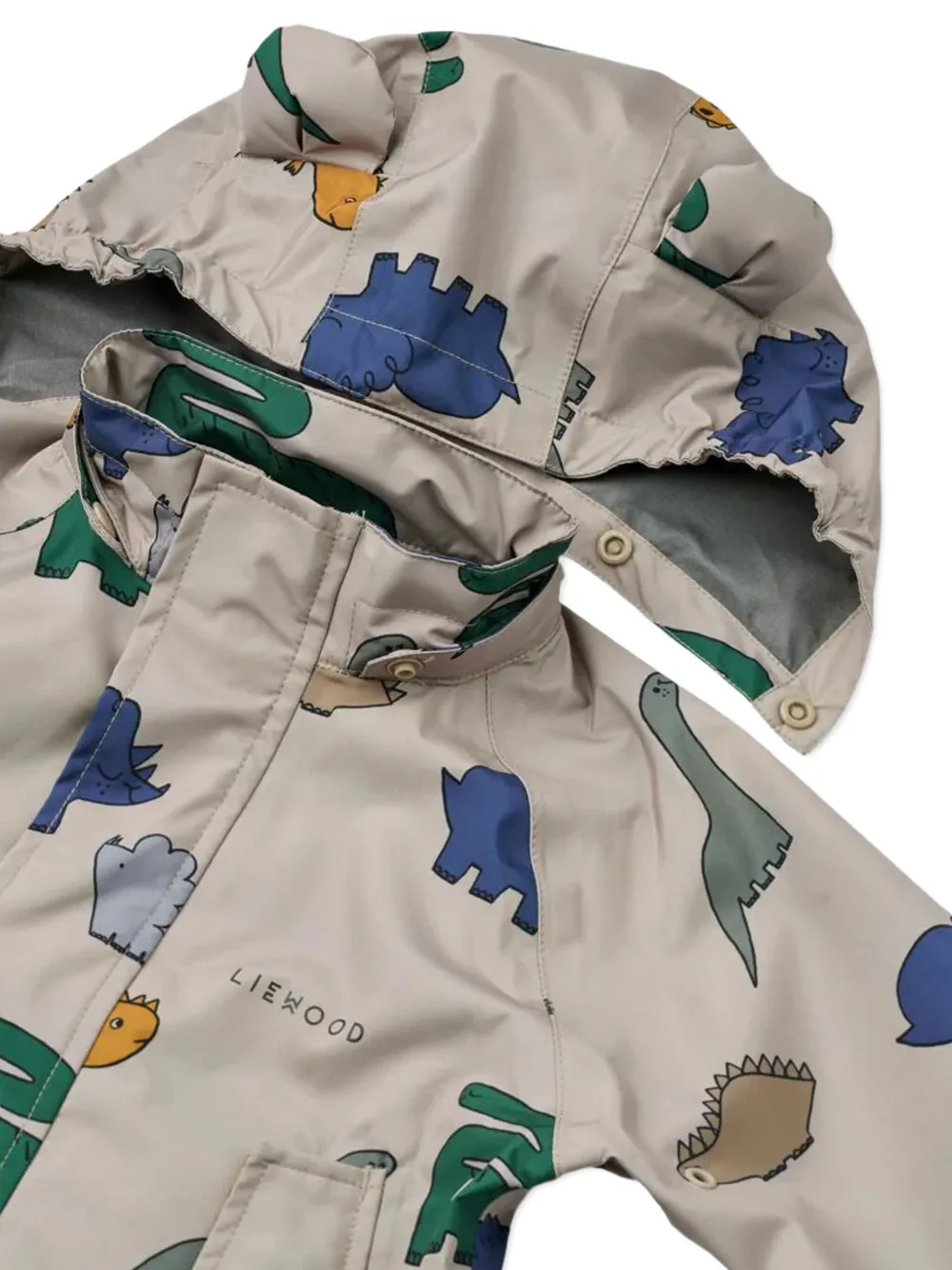 Liewood Jack en tuinbroek met dinosaurusprint Blauw