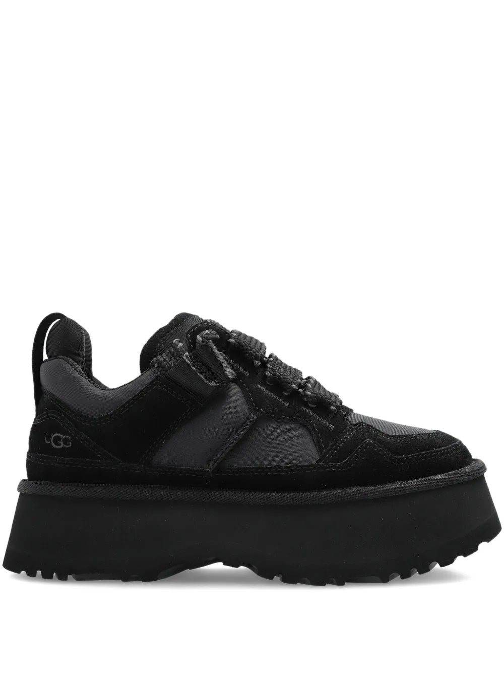 Ugg Astromel Platform Lace-up Sneakers In Black