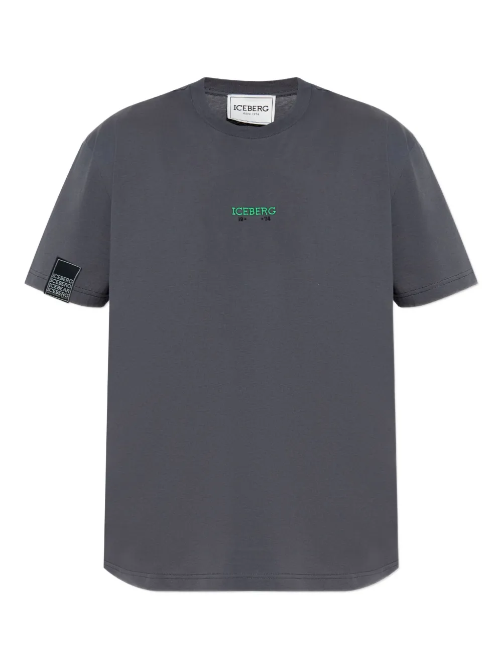 Iceberg Katoenen T-shirt met geborduurd logo Grijs
