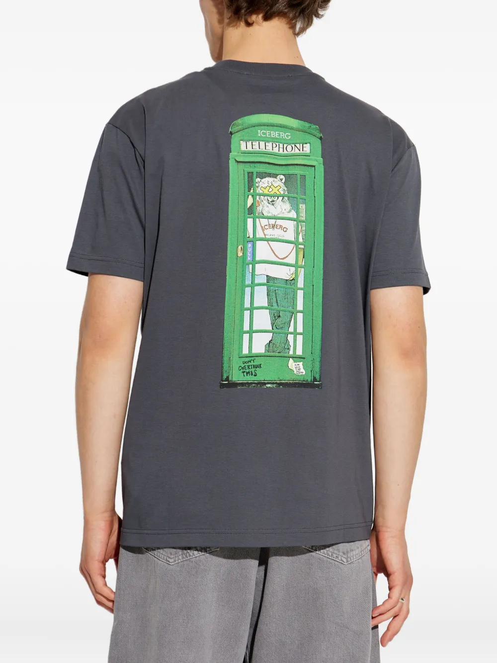 Iceberg Katoenen T-shirt met geborduurd logo Grijs
