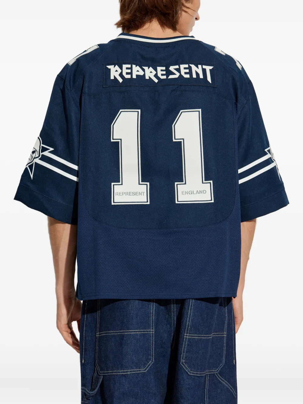 Represent x Iron Maiden Anniversary nummer 75 jersey verfraaid met sterren Blauw